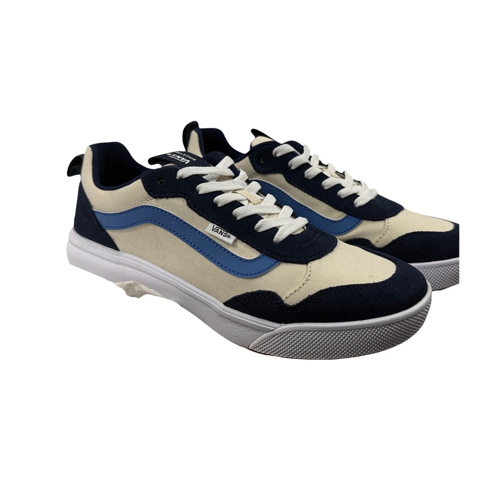 Vans Range EXP Sneakers Mens 10 Cream Navy Sport Block VN000CY193A Low Top Shoes